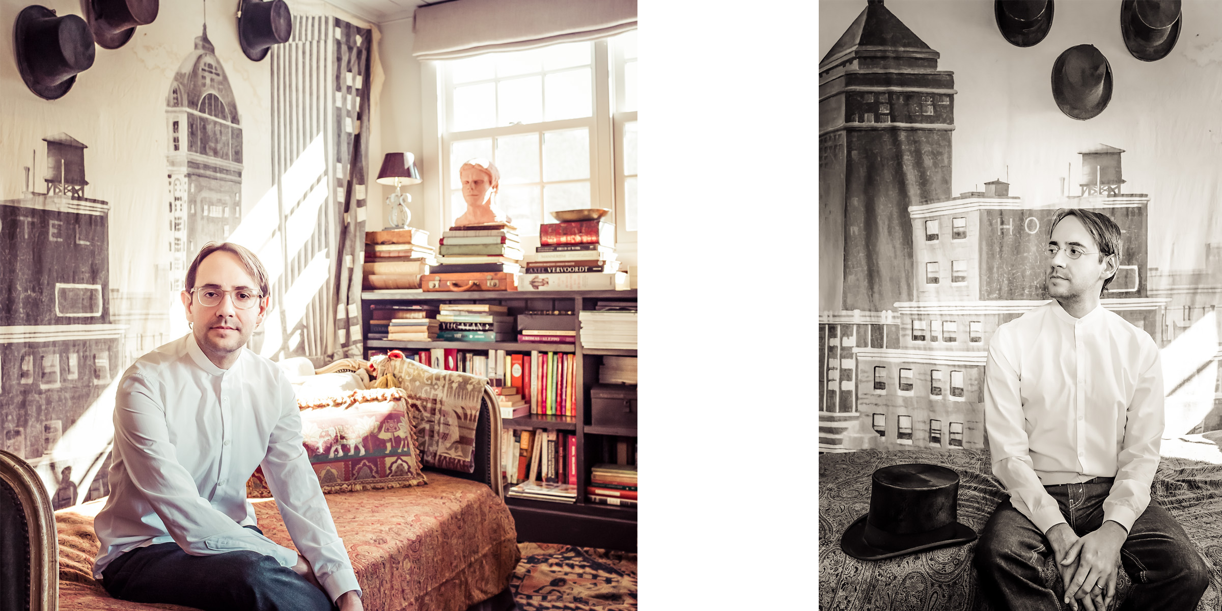 Portrait of Collector and Artist and Author Larry Ruhl in Accord NY