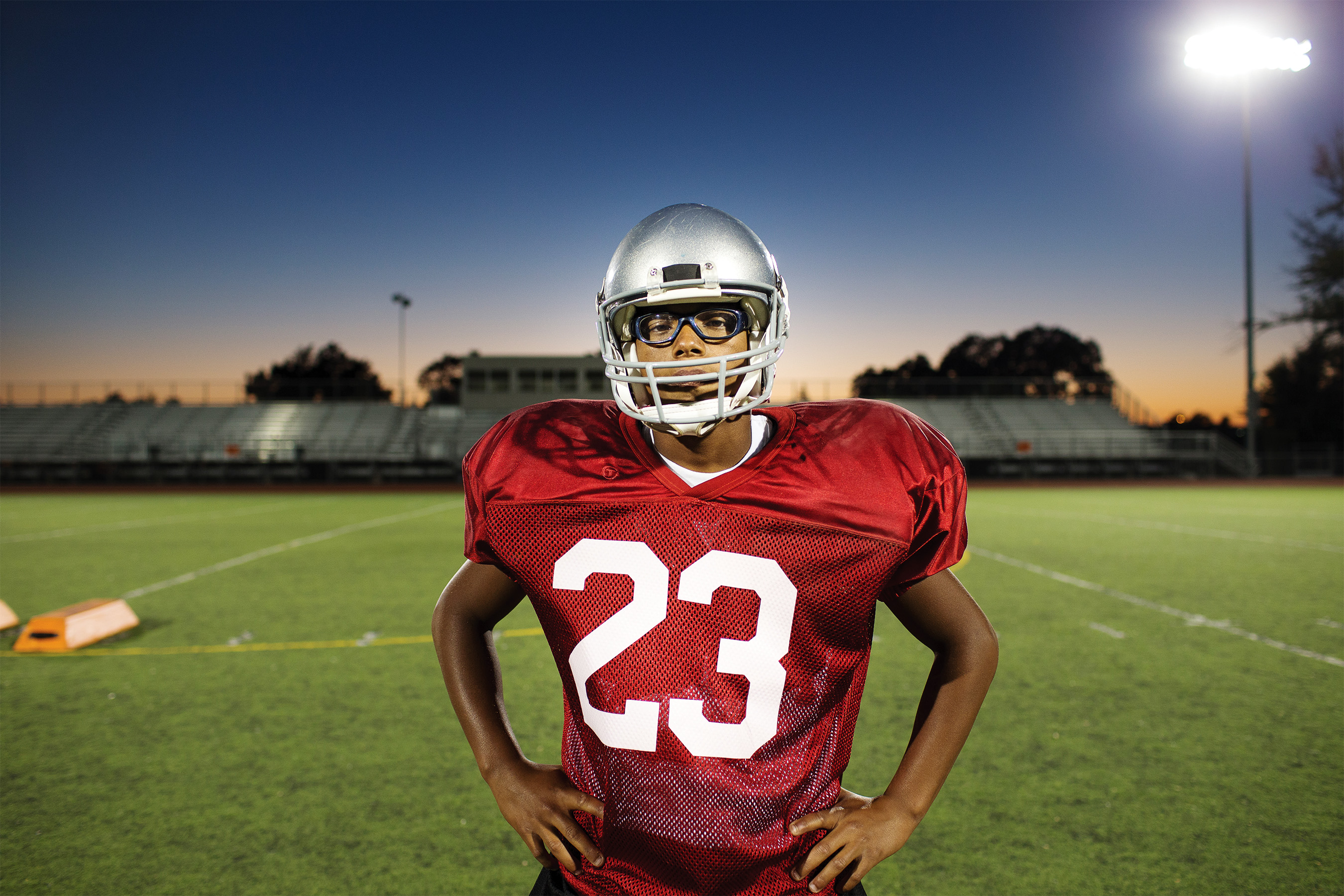 Young football player